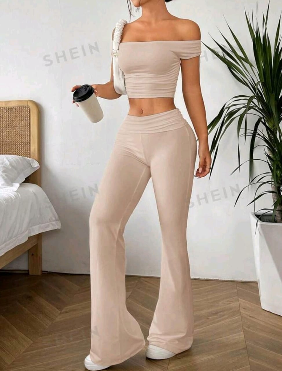 SHEIN EZwear Conjunto de 2 piezas casual compuesto