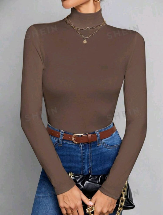 SHEIN Tall Top blanco de cuello alto